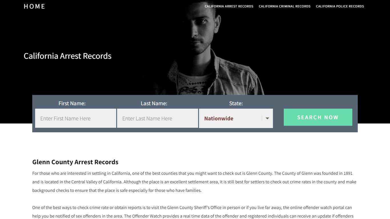 Glenn County Arrest Records | Get Instant Reports On People